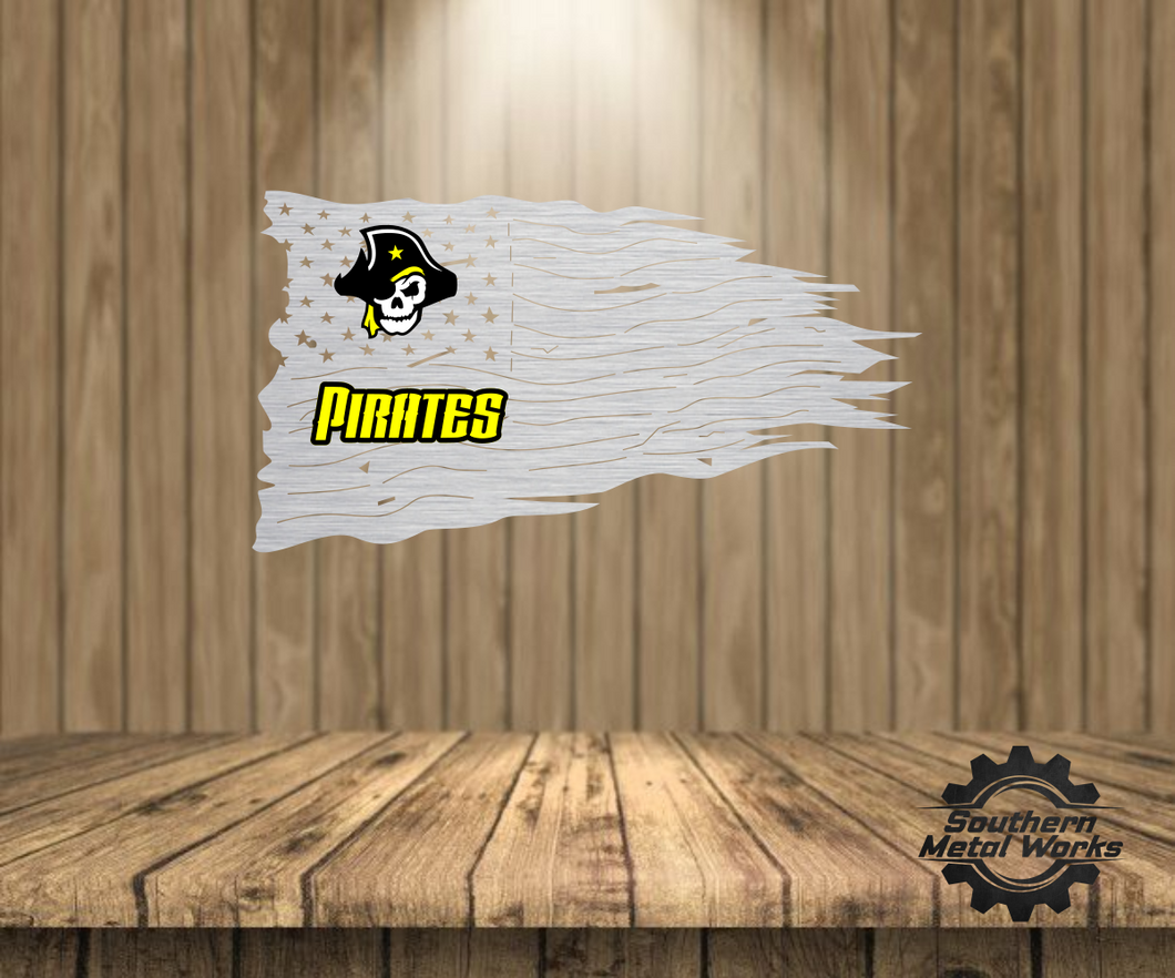 Southwestern University Pirates Tattered Flag