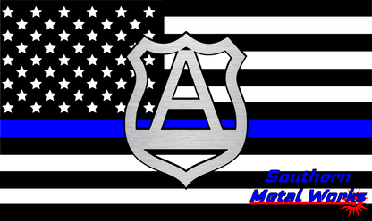 Police Badge A-Z Monogram Décor-DXF/SVG/PNG-Digital File