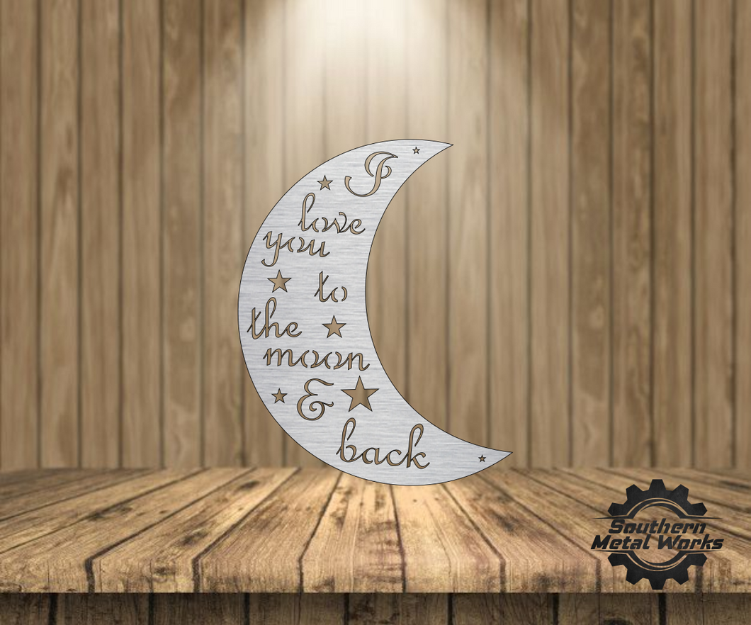 I love you to the moon & back DXF/SVG/PNG-Digital File