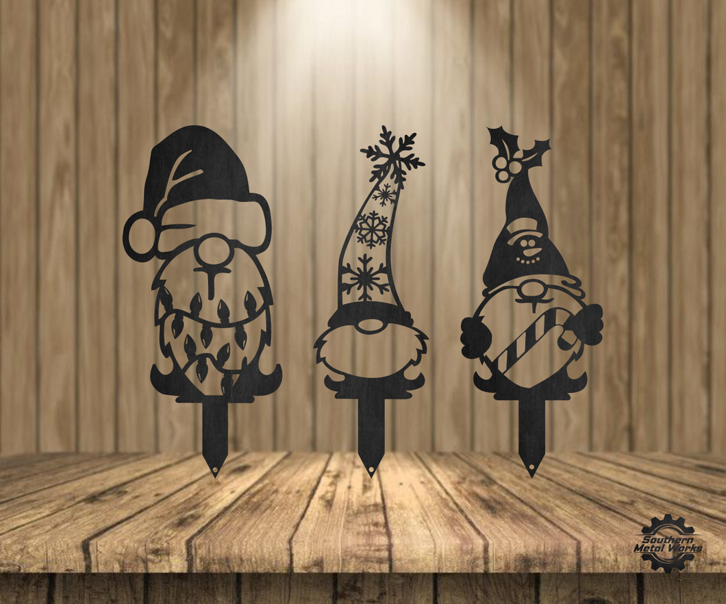 Garden gnomes | Christmas gnomes | Garden stake gnomes | Garden decor