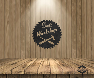 Dad's Work shop-Father's Day Metal Art Wall Decor Sign