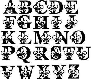 A-Z Fleur De Lis Monogram