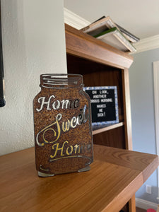 Home sweet home | mason jar | candle holder